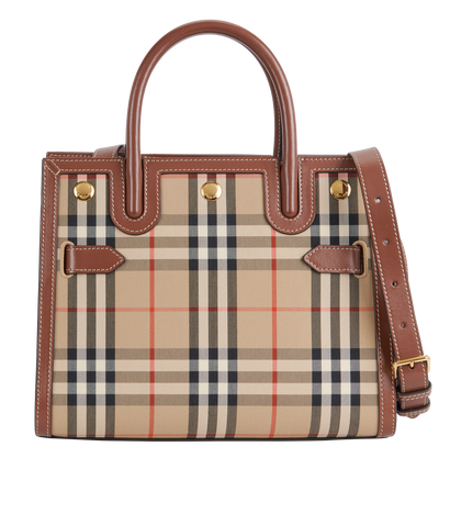 Mini Check Title Tote, front view